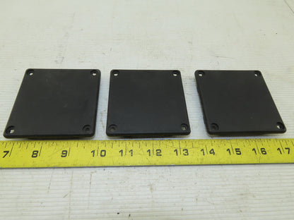 Item 0.0.196.90 80x80mm ABS Plastic Tube Finishing Conduit End Cap Lot Of 3