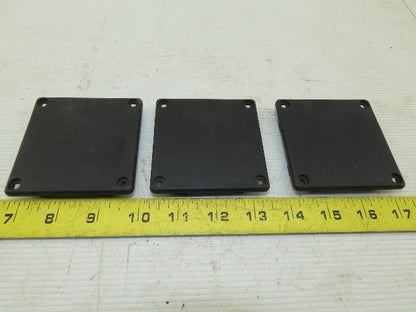 Item 0.0.196.90 80x80mm ABS Plastic Tube Finishing Conduit End Cap Lot Of 3