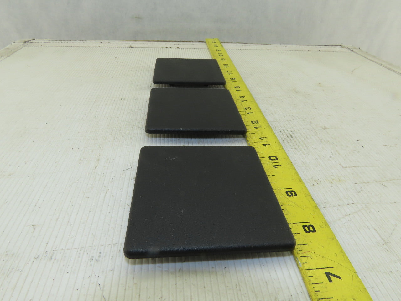 Item 0.0.026.37 80x80mm ABS Plastic Tube Finishing Conduit End Cap Lot Of 3