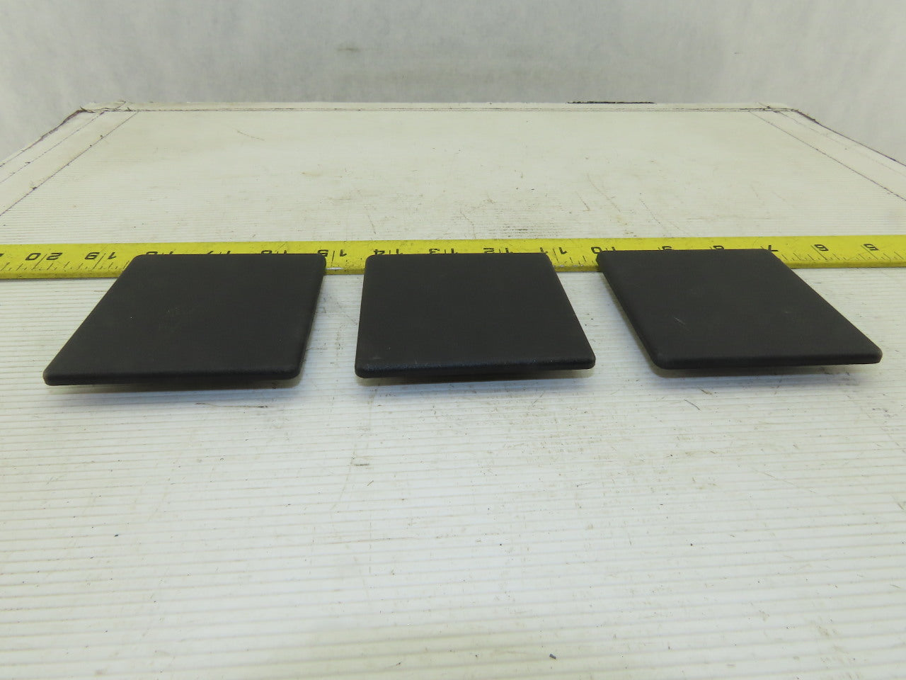 Item 0.0.026.37 80x80mm ABS Plastic Tube Finishing Conduit End Cap Lot Of 3