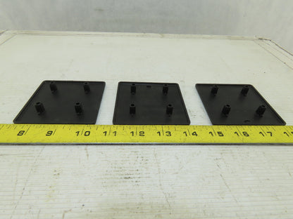 Item 0.0.026.37 80x80mm ABS Plastic Tube Finishing Conduit End Cap Lot Of 3