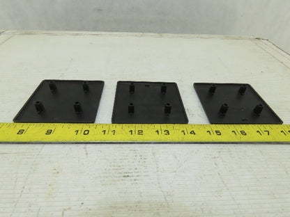 Item 0.0.026.37 80x80mm ABS Plastic Tube Finishing Conduit End Cap Lot Of 3