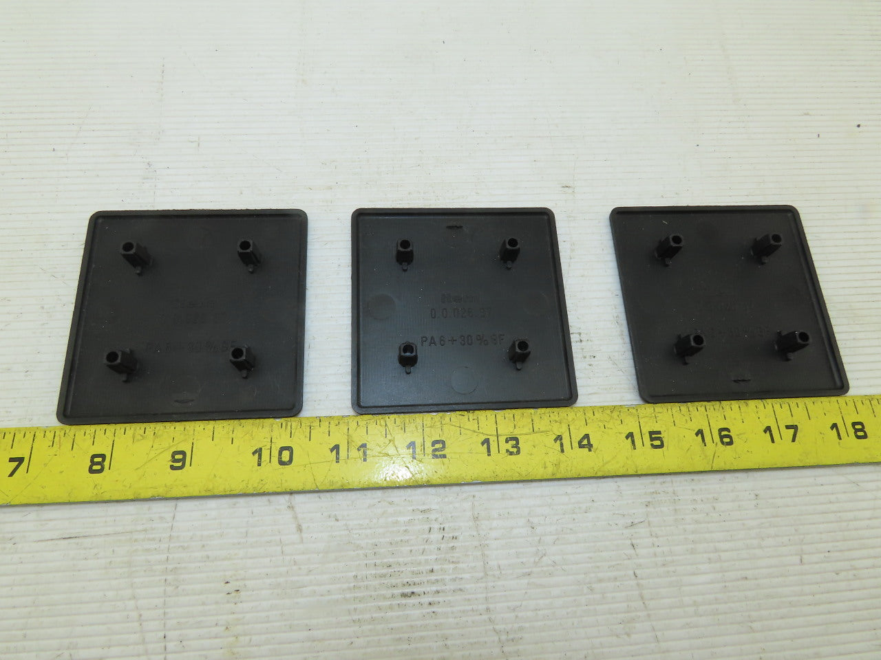 Item 0.0.026.37 80x80mm ABS Plastic Tube Finishing Conduit End Cap Lot Of 3