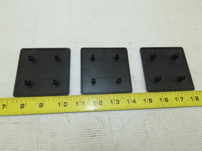 Item 0.0.026.37 80x80mm ABS Plastic Tube Finishing Conduit End Cap Lot Of 3