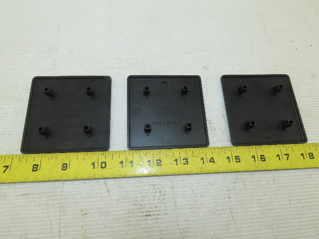 Item 0.0.026.37 80x80mm ABS Plastic Tube Finishing Conduit End Cap Lot Of 3