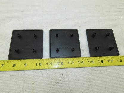 Item 0.0.026.37 80x80mm ABS Plastic Tube Finishing Conduit End Cap Lot Of 3