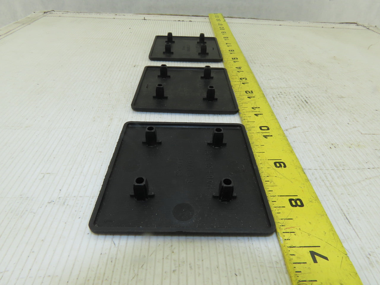 Item 0.0.026.37 80x80mm ABS Plastic Tube Finishing Conduit End Cap Lot Of 3