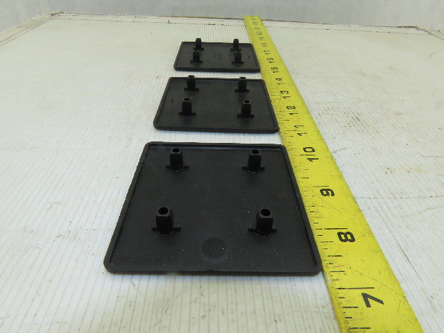 Item 0.0.026.37 80x80mm ABS Plastic Tube Finishing Conduit End Cap Lot Of 3
