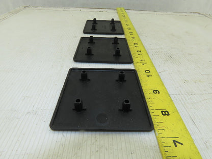 Item 0.0.026.37 80x80mm ABS Plastic Tube Finishing Conduit End Cap Lot Of 3
