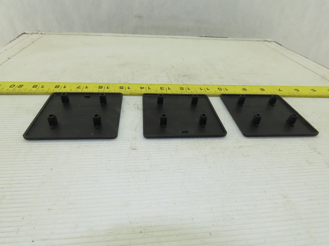 Item 0.0.026.37 80x80mm ABS Plastic Tube Finishing Conduit End Cap Lot Of 3