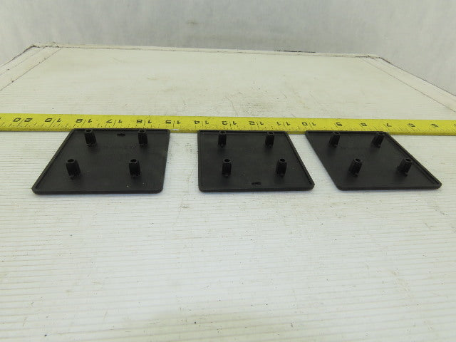 Item 0.0.026.37 80x80mm ABS Plastic Tube Finishing Conduit End Cap Lot Of 3