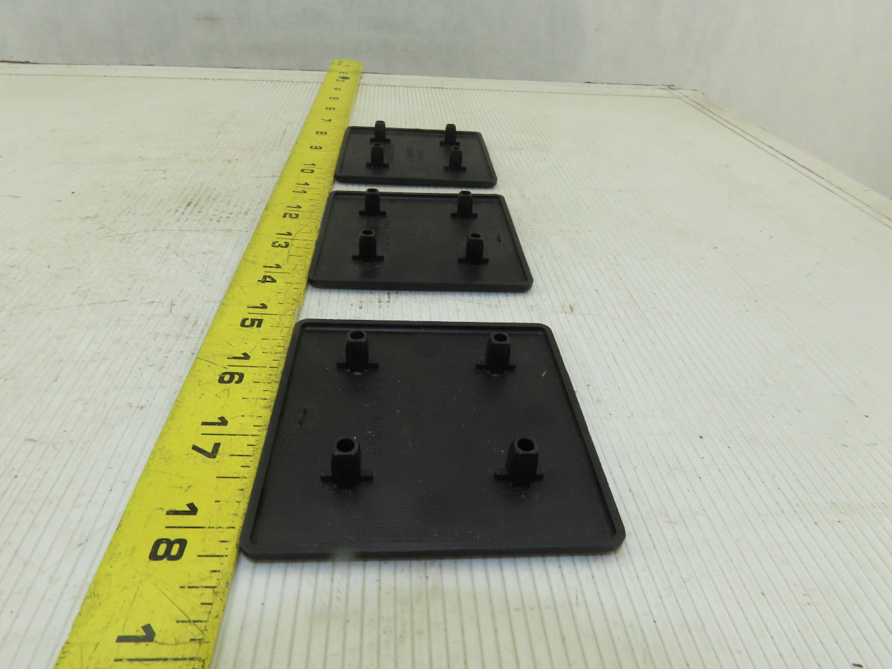 Item 0.0.026.37 80x80mm ABS Plastic Tube Finishing Conduit End Cap Lot Of 3