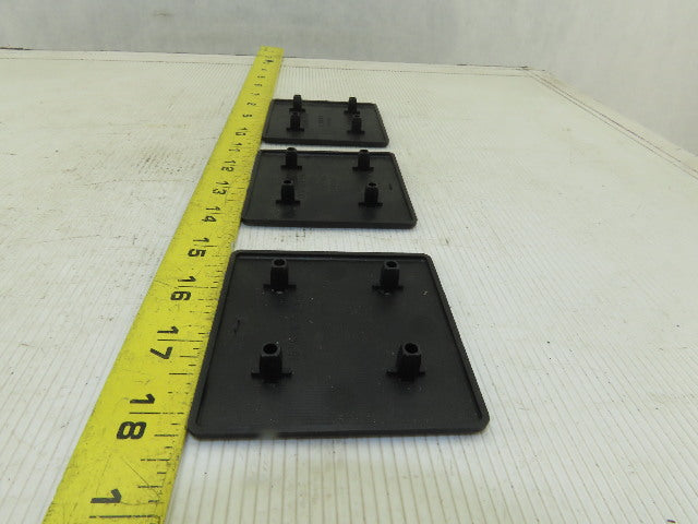 Item 0.0.026.37 80x80mm ABS Plastic Tube Finishing Conduit End Cap Lot Of 3