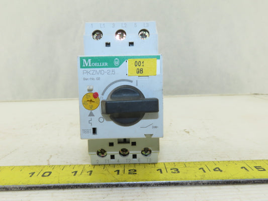 Moeller PKZM0-2.5 600V 1-1/2Hp 3Ph Motor Starter Circuit Breaker 1.6-2.5A Lot/2