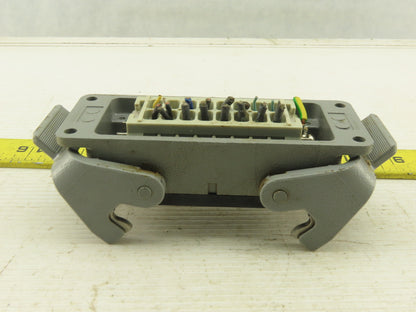 Harting HAN-E16M 16 Pin Male Pin Connector Housing Lever Lock 16A 500V