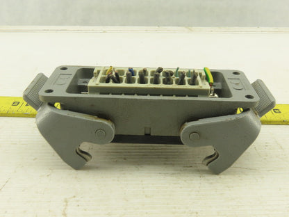 Harting HAN-E16M 16 Pin Male Pin Connector Housing Lever Lock 16A 500V