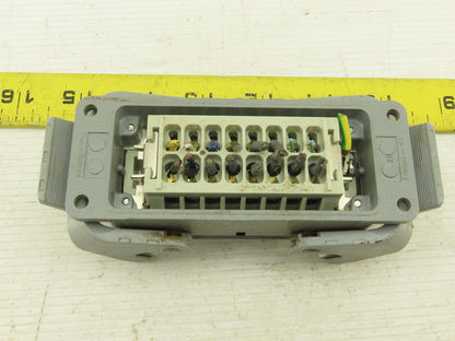 Harting HAN-E16M 16 Pin Male Pin Connector Housing Lever Lock 16A 500V