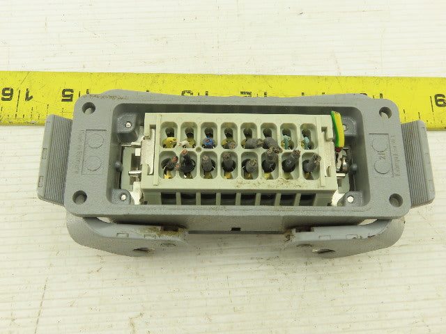 Harting HAN-E16M 16 Pin Male Pin Connector Housing Lever Lock 16A 500V