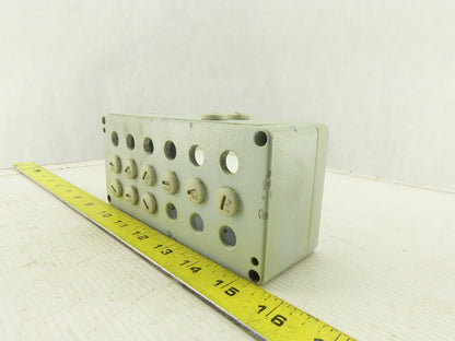 6-3/4" x 3 x 2-1/4" Steel Power Distribution Junction Box Modular Connector