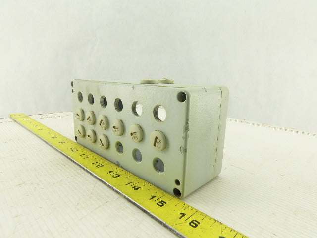 6-3/4" x 3 x 2-1/4" Steel Power Distribution Junction Box Modular Connector