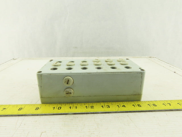 6-3/4" x 3 x 2-1/4" Steel Power Distribution Junction Box Modular Connector