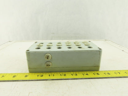 6-3/4" x 3 x 2-1/4" Steel Power Distribution Junction Box Modular Connector