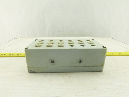 6-3/4" x 3 x 2-1/4" Steel Power Distribution Junction Box Modular Connector