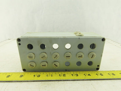 6-3/4" x 3 x 2-1/4" Steel Power Distribution Junction Box Modular Connector