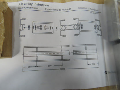 FlexLink XBCD 3A300 Aluminum Modular Table Top Conveyor Beam Kit 3000mm Long