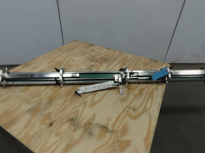 60 x 2500mm Narrow Width Modular Stainless Steel Flat Belt Conveyor 30 FPM