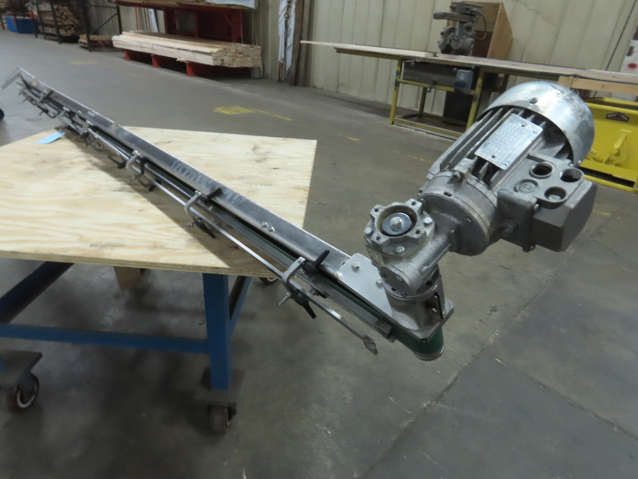 60 x 2500mm Narrow Width Modular Stainless Steel Flat Belt Conveyor 30 FPM