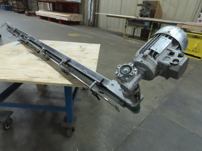 60 x 2500mm Narrow Width Modular Stainless Steel Flat Belt Conveyor 30 FPM