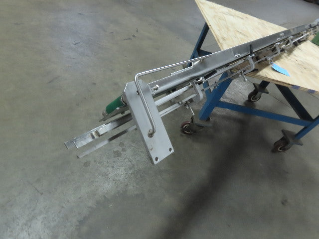 60 x 2500mm Narrow Width Modular Stainless Steel Flat Belt Conveyor 30 FPM