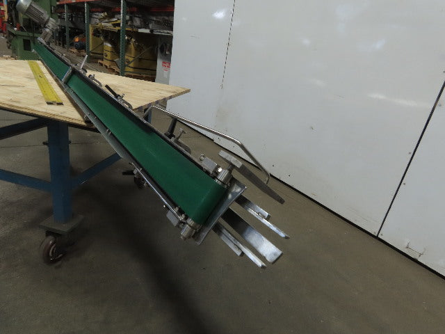 60 x 2500mm Narrow Width Modular Stainless Steel Flat Belt Conveyor 30 FPM