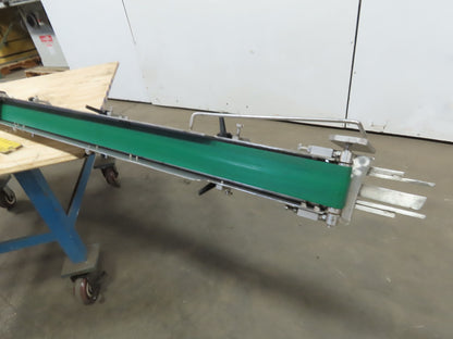 60 x 2500mm Narrow Width Modular Stainless Steel Flat Belt Conveyor 30 FPM