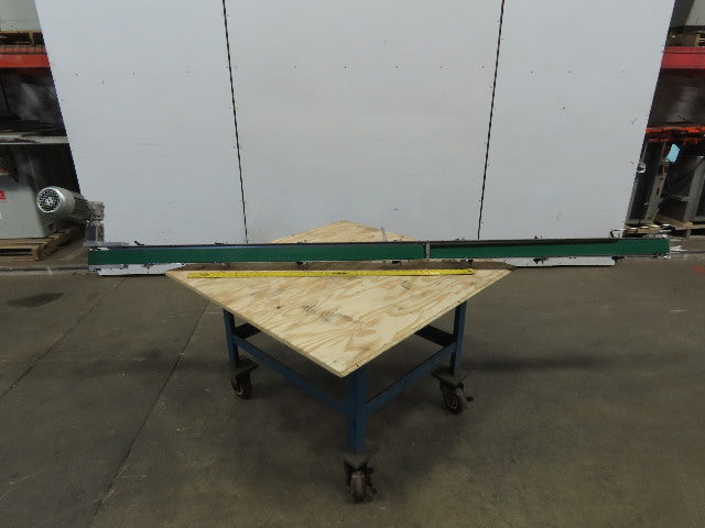 60 x 2500mm Narrow Width Modular Stainless Steel Flat Belt Conveyor 30 FPM
