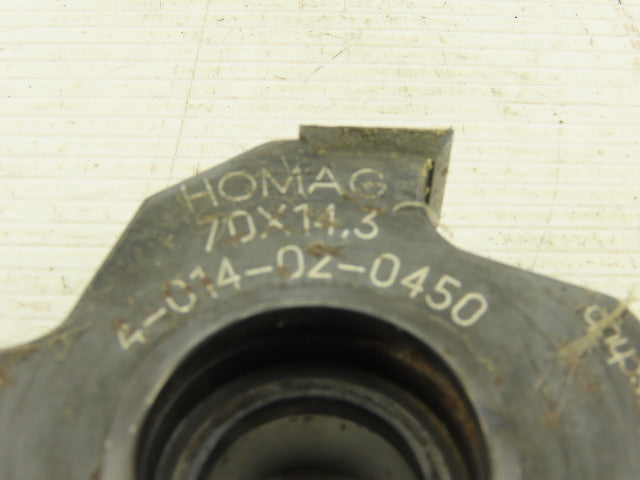 Homag 4-014-02-0450 70x14.3mm 4 Tooth Indexing Profile Cutter Edge Bander