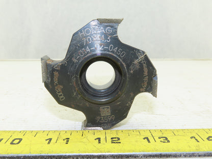 Homag 4-014-02-0450 70x14.3mm 4 Tooth Indexing Profile Cutter Edge Bander