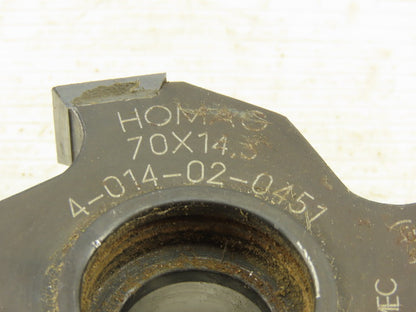 Homag 4-014-02-0451 70x14.3mm 4 Tooth Indexing Profile Cutter Edge Bander