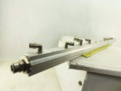Aluminum Air Manifold Bar 14mm Push To Connect Supply 13 Port