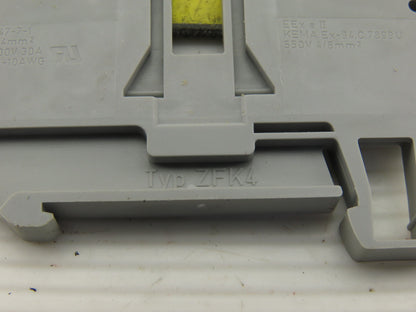 Phoenix Contact Typ ZFK4 600V 30A 24-10AWG Disconnect Terminal Block Lot Of 23