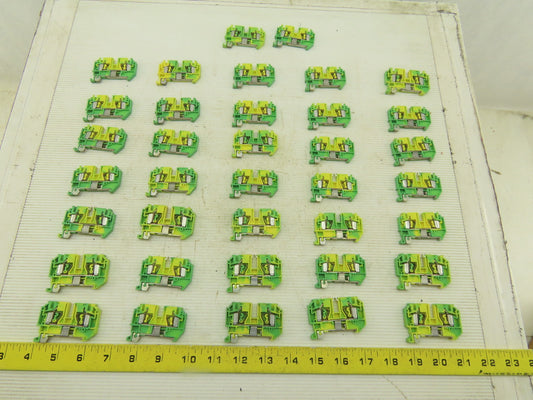 Phoenix Contact Typ ZFK2.5-PE ZFK4-PE Wire Terminal Grounding Blocks Lot Of 37