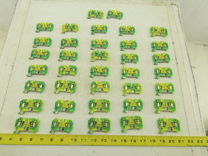 Phoenix Contact Typ ZFK2.5-PE ZFK4-PE Wire Terminal Grounding Blocks Lot Of 37