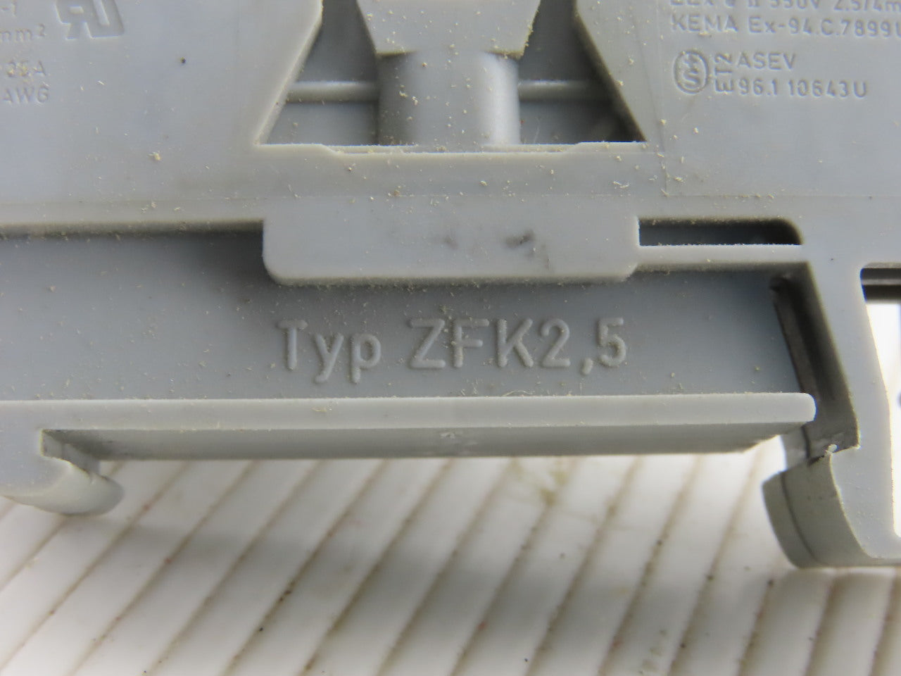 Phoenix Contact Typ ZFK2.5 600V 25A 25-12AWG Wire Terminal Block Lot Of 84