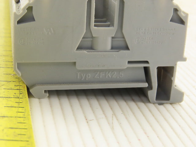 Phoenix Contact Typ ZFK2.5 600V 25A 25-12AWG Wire Terminal Block Lot Of 72