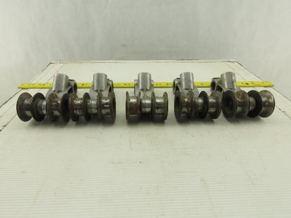 Homag Optimat KL73/A3 Edge Bander Steel Top Pressure Rollers Lot of 5