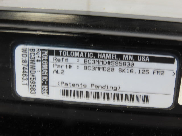 Tolomatic BC3MMD20 SK16.125 FM 16" Travel Rodless Band Cylinder Actuator