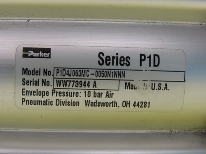 Parker P1D4J063MC-0050N1NNN 40mm Bore 500mm Stroke Rod Lock Cylinder