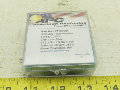 American Photonics 71198088 Si 90-? Phase Retarder 2"x 0.200"