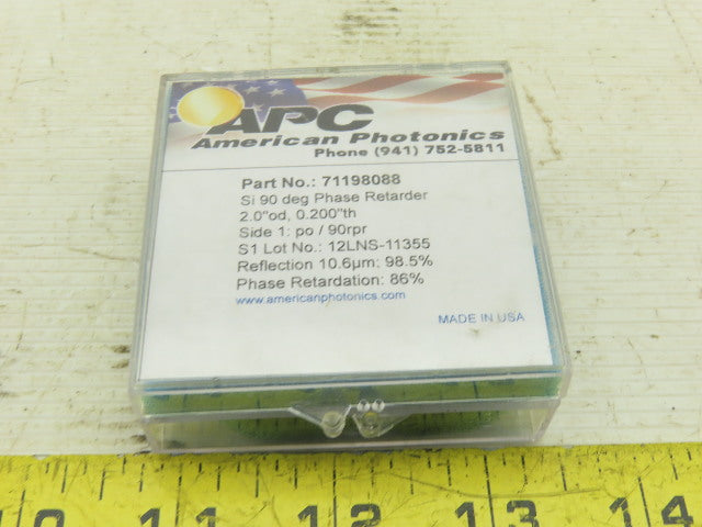 American Photonics 71198088 Si 90-? Phase Retarder 2"x 0.200"
